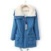 Korean Style Thickened Women's Tooling Cotton-padded Coat Women's Mid-length Lamb Fleece Cotton-padded Coat Winter Coat Plus Size Coat