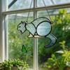 Vomiting Cat Sun Catcher for Windows Funny Vomiting Cat Sun Catcher Handmade Indoor Outdoor Hanging Decoration Gift for Cat Lovers