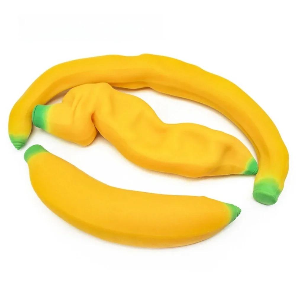 Giocattolo Banana Morbido Similpelle Rimbalzo Lento Sfera Antistress Novità Sensoriale Fidget Sollievo Ansia Spremere