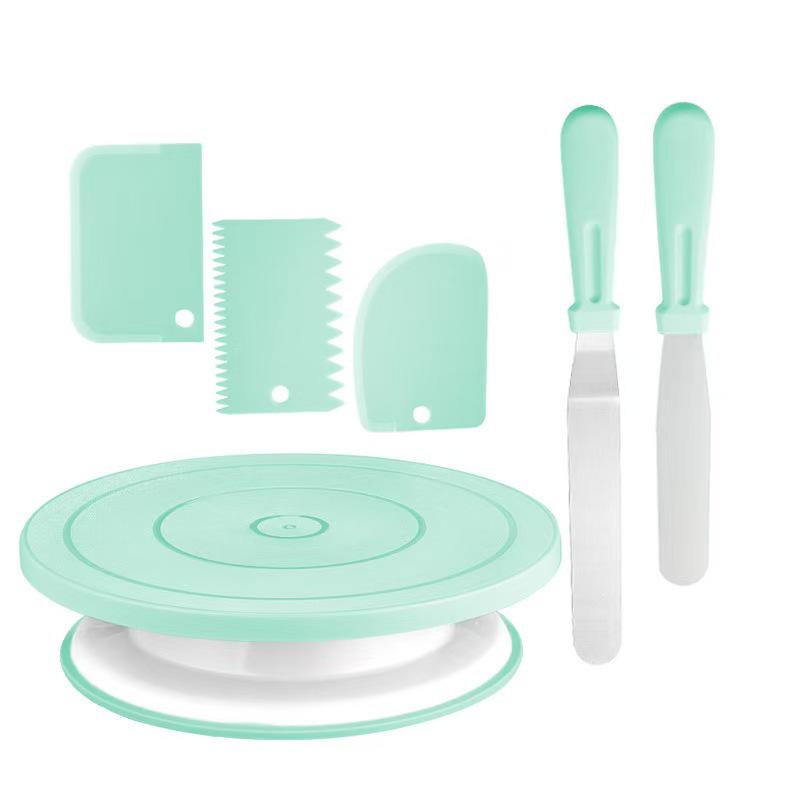 255-Piece Cookie and Cake Piping Set: Turntable, Baking Tools, Bags, and Scraper