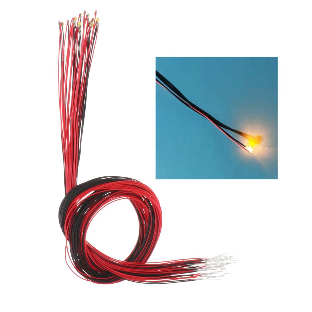 10/20 Stück 0805 Vorverdrahtete SMD LED Leuchtdiode Mikro-Litz Länge 11,8 Zoll Elektronische Komponente Modell Verdrahtete LED-Leuchten