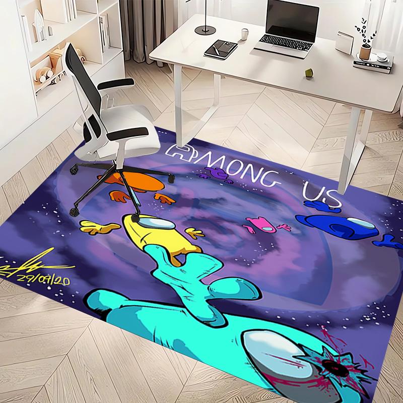 Among Us Print Area Rug - Soft,Washable Non-Slip Indoor Mat,Living Room,Home Office Decorative Rug