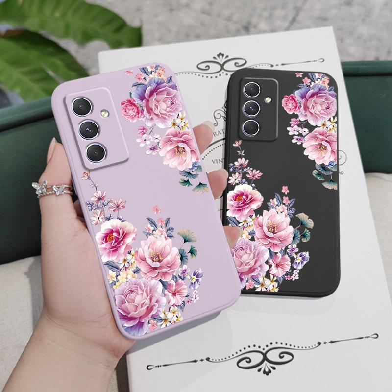 Satin Brocade Phone Case For Samsung Galaxy A17 A56 A36 A26 A16 A54 A34 A24 A14 A55 A35 A25 A15 A05 A05S A04S A04E 4G 5G Cover
