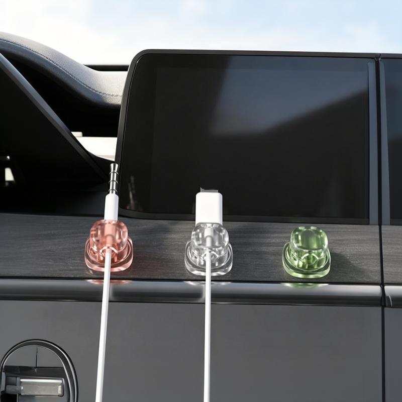 360° Rotatable Self Adhesive Cable Holder Clips No Damage Wall Wire Organizer for Home Office Desktop Use