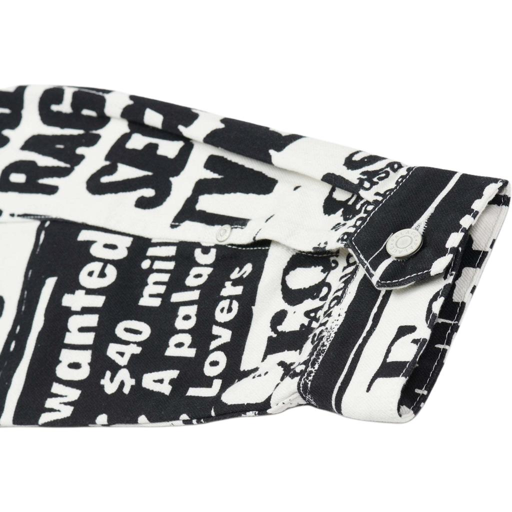 Palace Tabloidowa Kurtka Jeansowa Czarna Unisex Odzież Wierzchnia Wielokolorowa P23SHT002