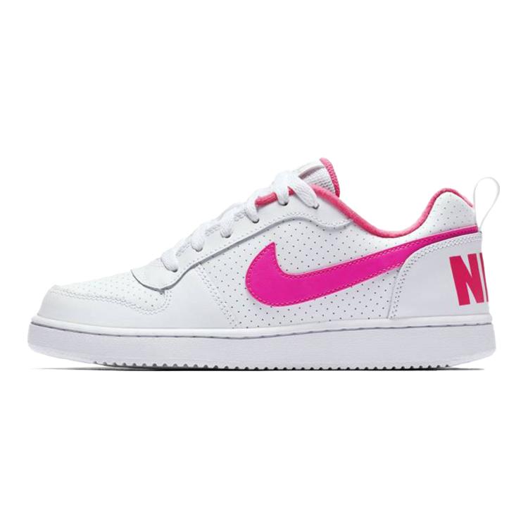 New Nike Court Borough Low White Pink Blast GS 845104-100