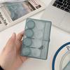 Cherry Blossom Powder Contact Lens Case Blue Cosmetic Lens Container Portable Travel Set Spectacle Case Storage Lens