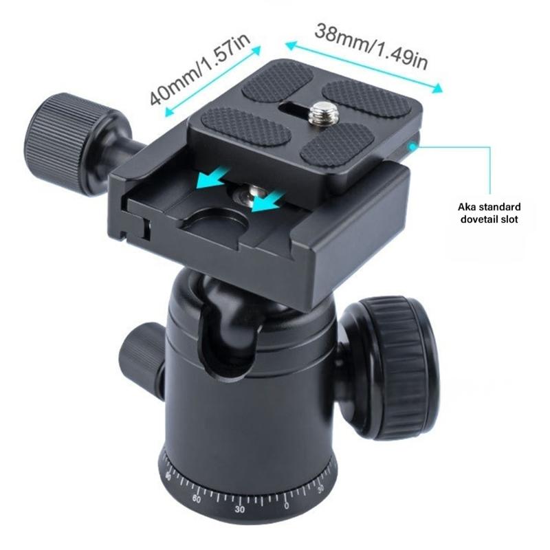 Adjustable Aluminum Alloy Camera Tripod With Quick Release Plate And Retractable Legs For Stable Shoot Flexible Angled