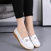 Women Leather Moccasins Soft Yellow Loafers Casual Elegant Summer Breathable Flats Walking Shoes for Mother