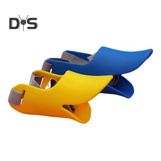 Anti Bite Duck Mouth Shape Dog Muzzle Silicone Duck Bill Dog Mouth Cover Adjustable Dog Muzzle Face Guard for Small Medium Dogs