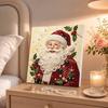 DIY Pearl Diamond Painting Art Kit with Frame Santa Claus. Home Wall Decor Craft Kit. Wall Decoration Holiday Gift