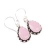 Rose Chalcedony Gemstone 925 Sterling Silver Boho Jewelry Wedding Earrings 1.41" EE-97-20