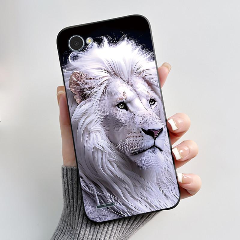 For LG Q6 Q6 Plus Q6a Case Luxury Cute Love Rabbit Funny Soft Silicone Black TPU Protective Cover LG q6 X600L X600K Phone Casing