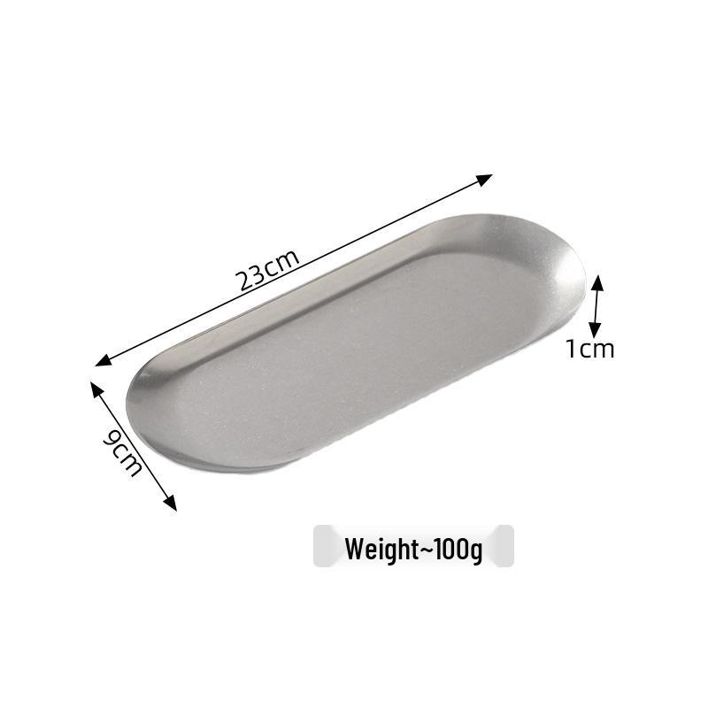 Retro Oval Stainless Steel Storage Tray with Custom Logo