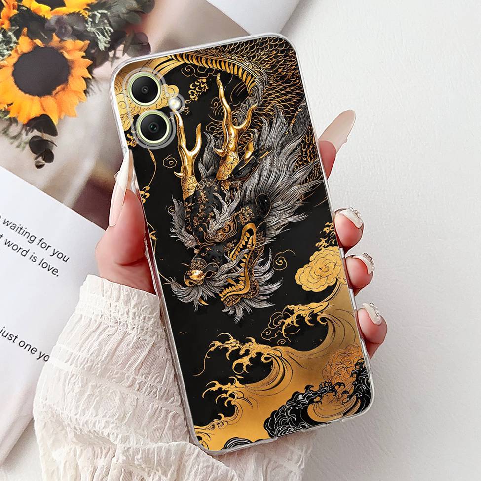 For Samsung A05 Case Clear Cute Cat Fashion Flowers Cool Painted Back Cover For Samsung Galaxy A05 Phone Case SM-A055F SM-A055M