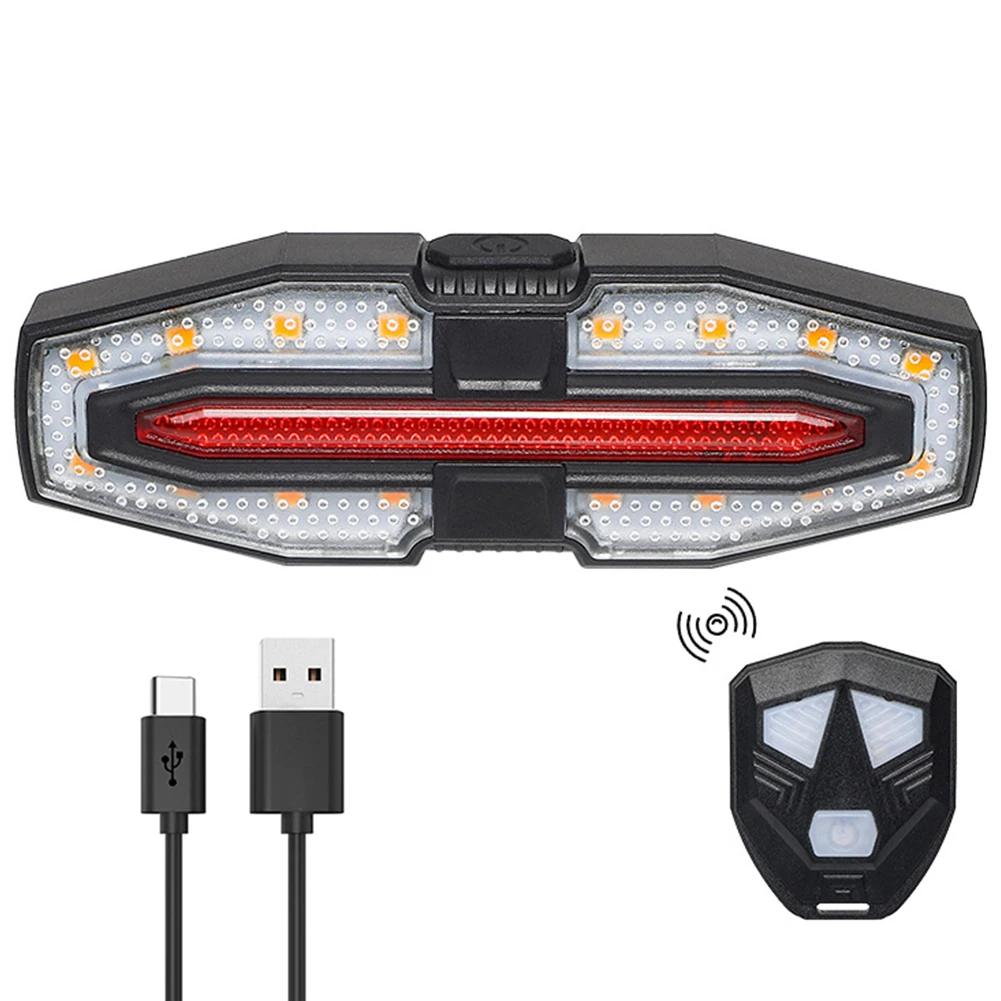 Remote Bicycle Rear Light IPX4 Waterproof Bike Turn Signal Lights 900mAh LED Bicycle Lamp Bike Wireless Remote Control Taillight