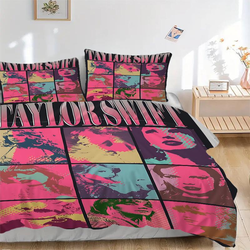 

3pcs Taylor Swift Duvet Cover Set - Soft & Breathable Bedding, Includes 1 Duvet Cover and 1/2 Pillowcases (No Insert) yy251107190 135x200cm