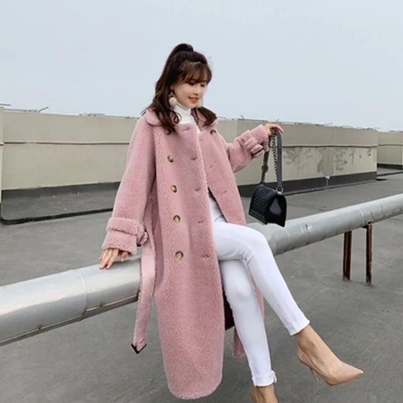 Windjacke Trend Wild Woolen Mantel Frühling und Herbst Große Größe Frau Kleidung Langarm