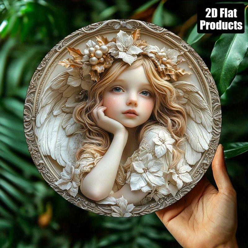 Retro Round Metal Panel for Living Room Bedroom Garage