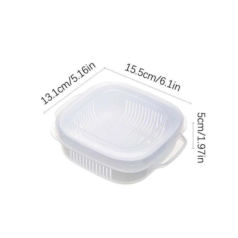 Food Storage Box Rice Fruit Preservation Container Microwave Oven Heating Refrigerator Freezer Storage Packing Kitchen Tool