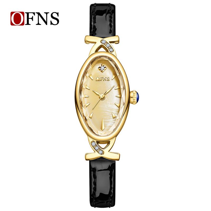 OFNS Women s Retro Oval Waterproof Luxury Wristwatch