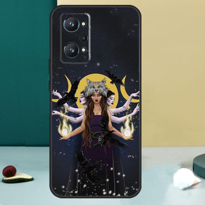 Triple Moon Goddess Hecate Tarot Card For OPPO Realme C33 C55 C35 C31 C30 C21Y C25 C11 C15 GT Neo 5 3T 2T 9 10 11 Pro Plus Case