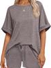 Sommer Bestseller Lässiges Set Übergroßes Kurzarm-T-Shirt Shorts mit Kordelzug Lässiges Sport-Outfit