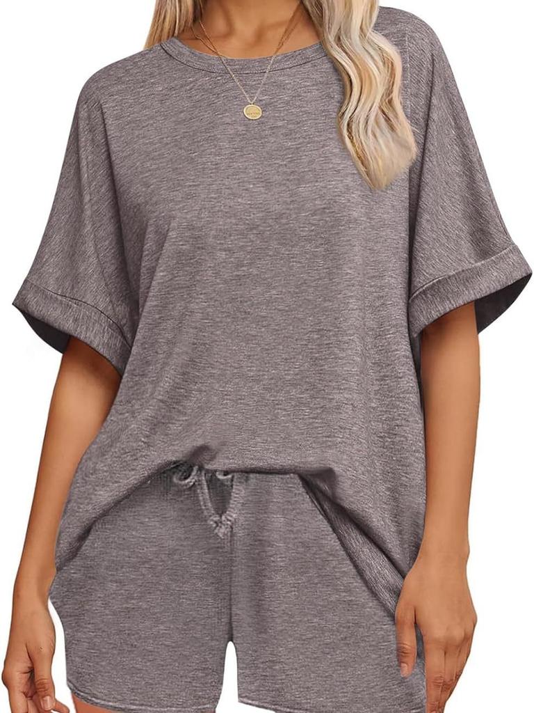 Sommer Bestseller Lässiges Set Übergroßes Kurzarm-T-Shirt Shorts mit Kordelzug Lässiges Sport-Outfit