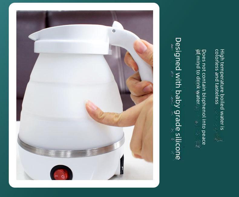 Fierbător electric pliabil din silicon pentru călătorii și gospodărie, funcție automată