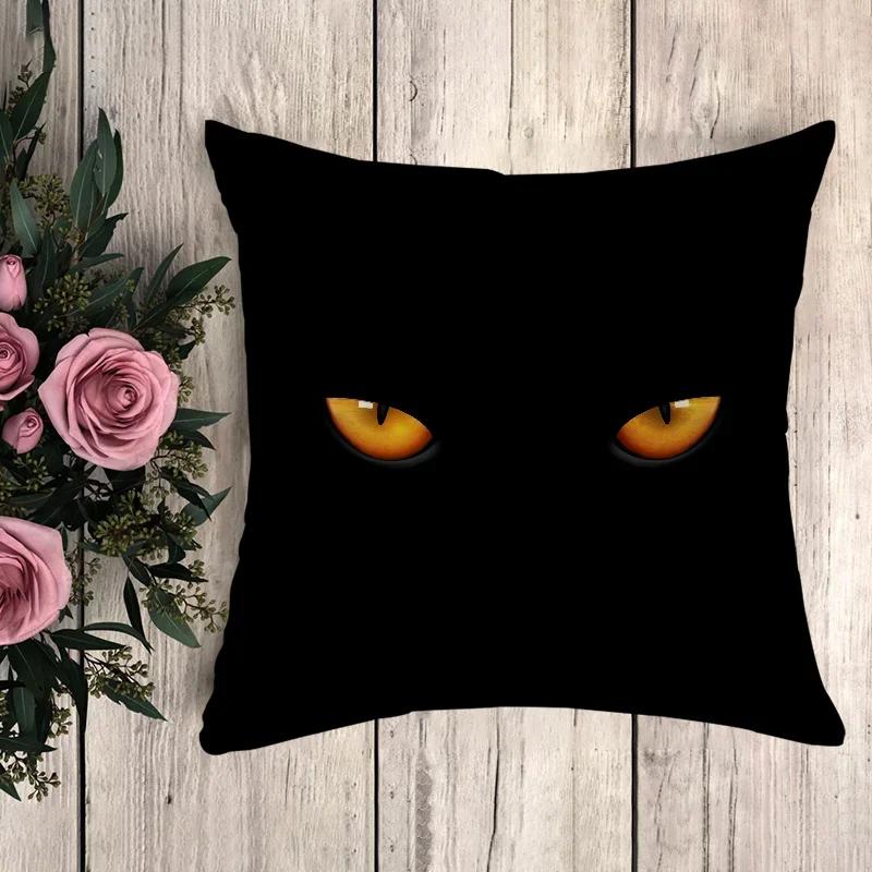 

Подушка Черный кот Декоративные подушки для дивана Наволочки Подушки для дивана Наволочка Роскошная подушка для украшения автомобиля 66x66cm фиолетовый
