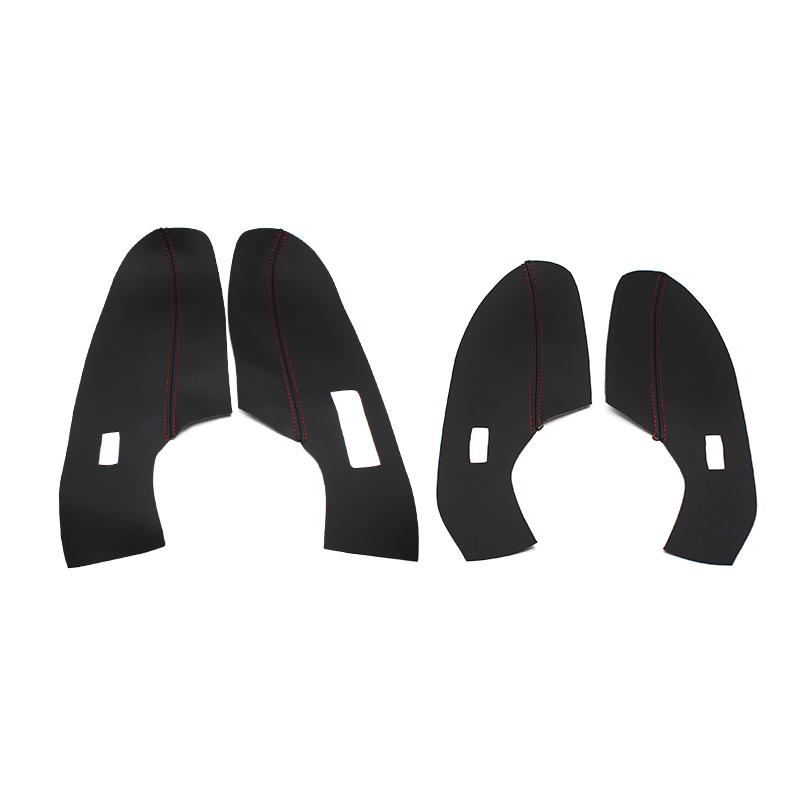 Doar capacul panoului ușii din piele pentru Hatchback pentru VW Polo 2011 2012 2013 2014 2015 2016 Decorație autocolant pentru capacul panoului cotierei ușii interioare