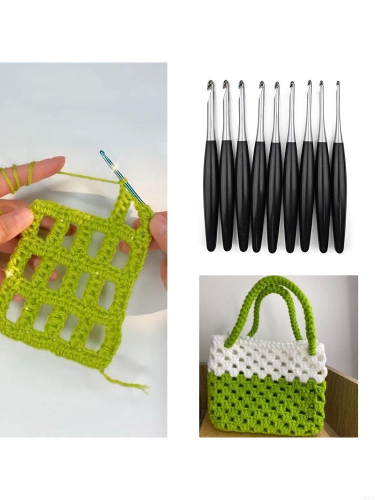1 Set 3.5mm-8.0mm Crochet Hook Set Practical Knitting Needle Crochet Needle X3UC CN