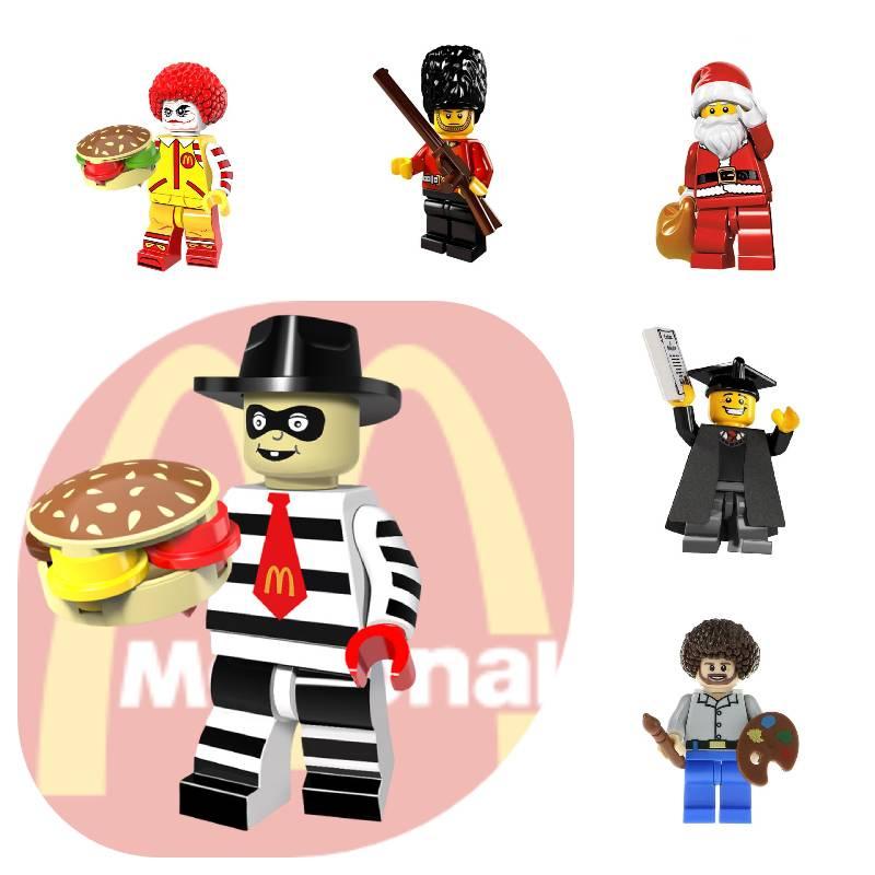 Mini Toy Figures From Cartoon City Movie 4.5cm/1.77in Size Abs Plastic Small Building Blocks