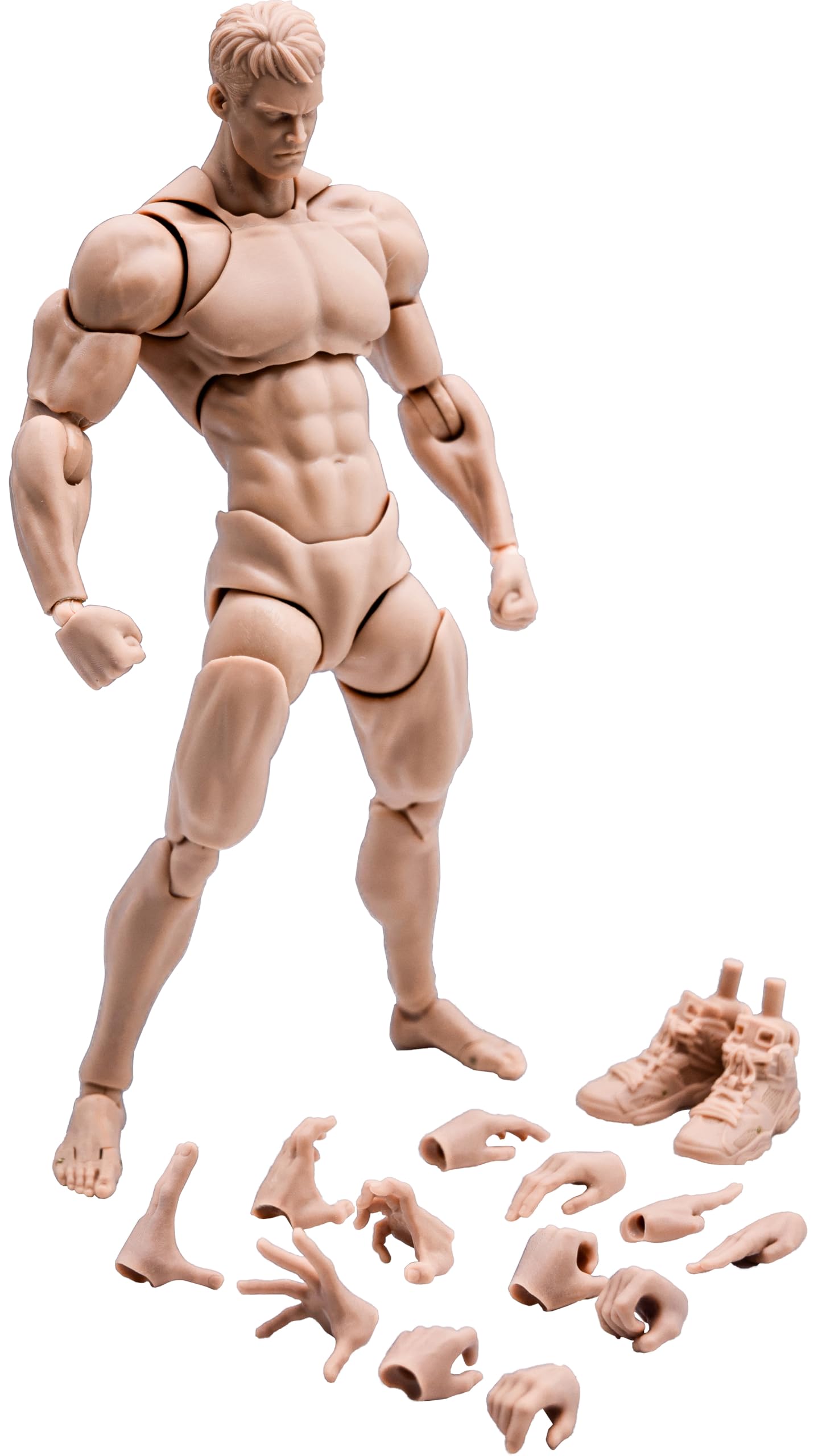 

ИГРУШКИ ВЕТРА Масштаб 1/12 ПВХ и ПОМ Супер Артикулированная Фигурка, Мужское Тело, Нормальное