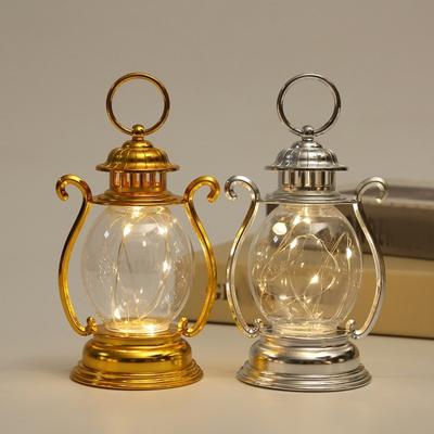 Retro Style LED Hanging Lantern with Hook Soft Lighting Battery-Powered Desktop LED Night Light Party Decoration