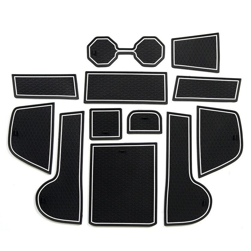 Anti-Slip Rubber Cup Cushion Door Groove Mats Slot Hole Pad For Volkswagen POLO MK6 AW 2018 2019 2020 2021 Interior Accessories