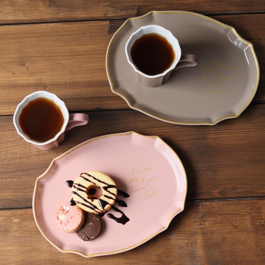 Dolce Duo Teeset Kuchen und Groß Perfekt für Nachmittag oder als Geschenk 4-teilig (Beinhaltet Teller, Tasse, Teller) - Tee, Hochzeiten, Einweihungen, (FW-1703)