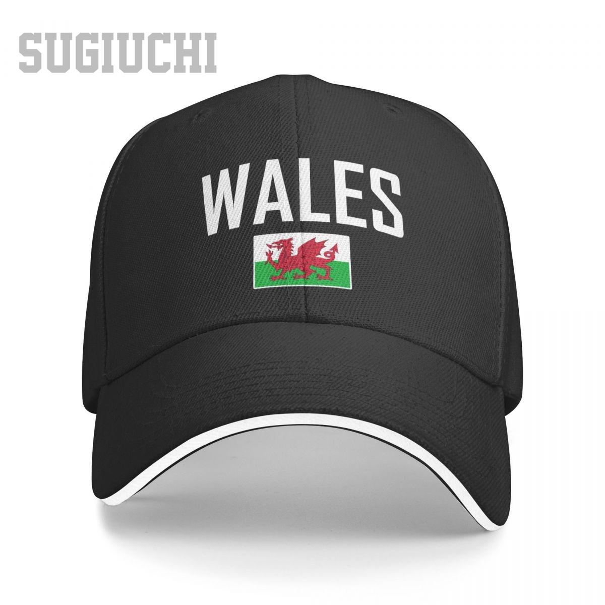 

Unisex Sandwich WALES Flag And Font Baseball Cap Unisex Women Hip Hop Caps Snapback Golf Hat Fishing