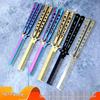 Stainless Steel Unsharpened Butterfly Practice Comb for Outdoor Training