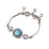 Imitation silver bracelet bracelet electroplating imitation silver handmade Miao bracelet scenic retro turquoise jewelry women