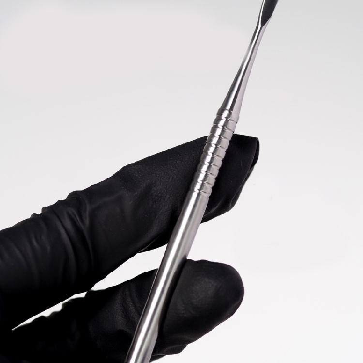 Double Ended Precise Nail Art Spatula and Carver with Rust Proof Stainless Steel Construction Grip Friendly Handle