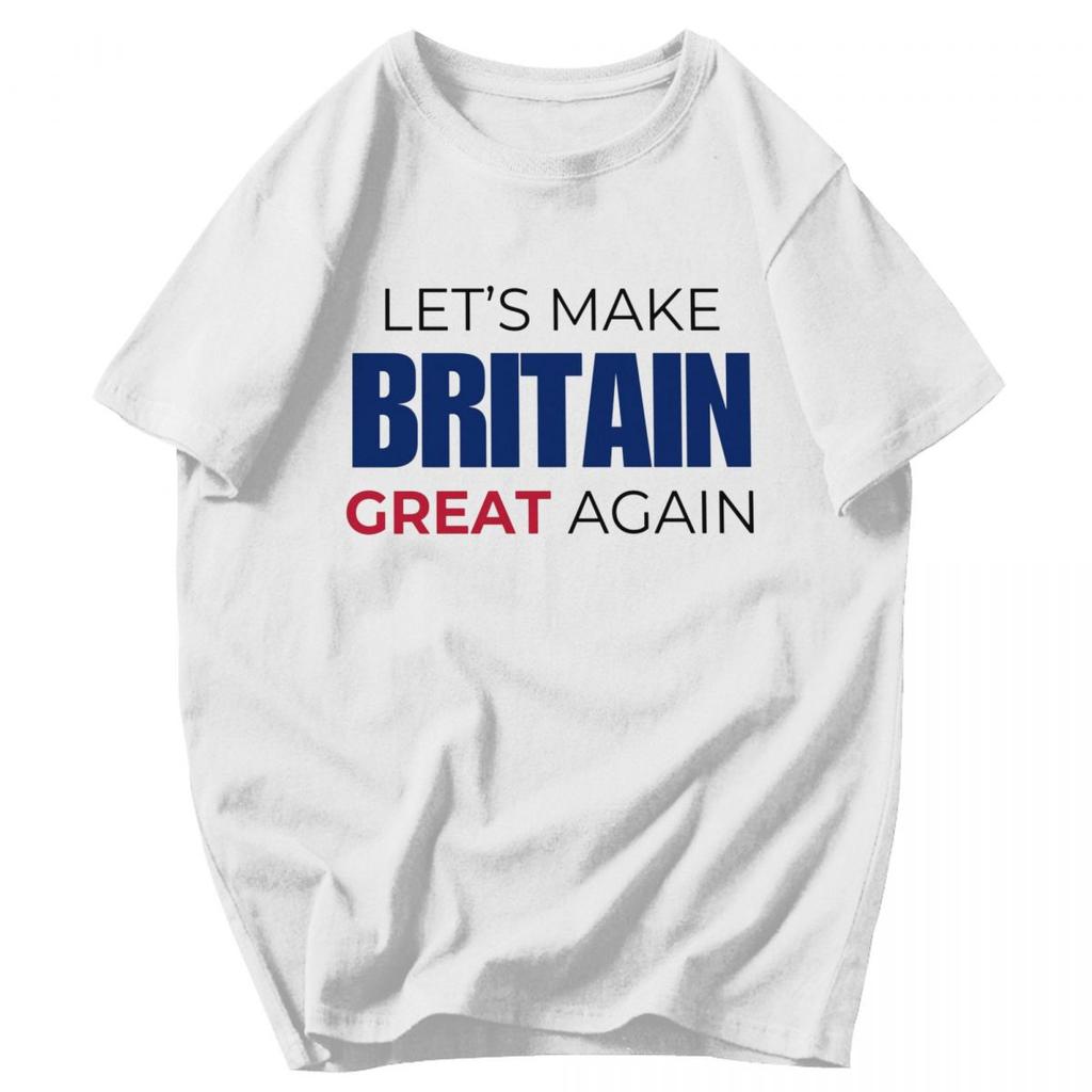 Men T Shirt Lets Make Britain GREAT Again UK Awesome Idea Y2K Graphic Short Sleeve Unisex Clothing T Shirts