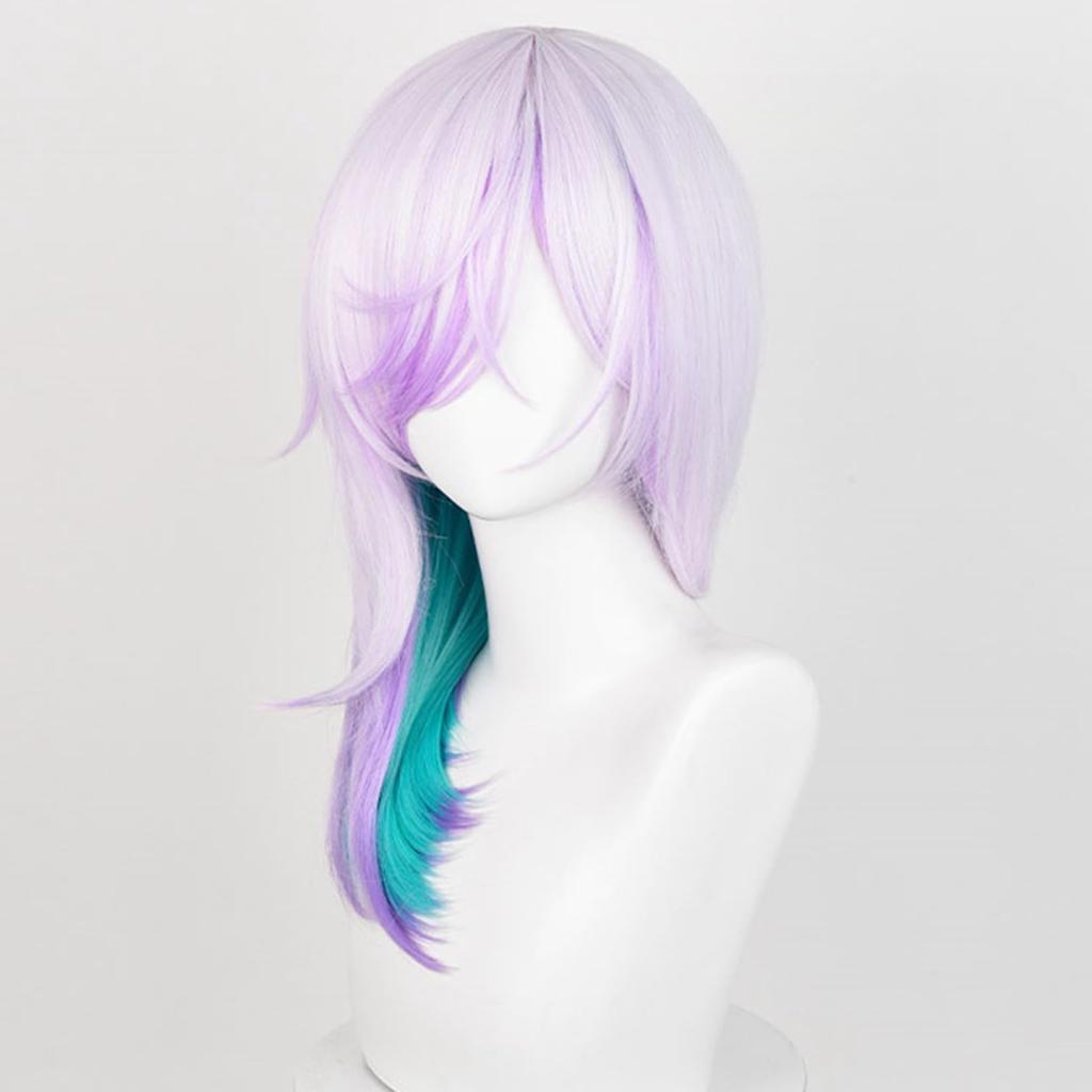 LAOBAO Cosplay Yatonoue Kata Disguise Light Blue and Purple Medium Costume Perfect for Cultural School and Events Wig, Wig, Heat-Resistant, Wig, Mesh,