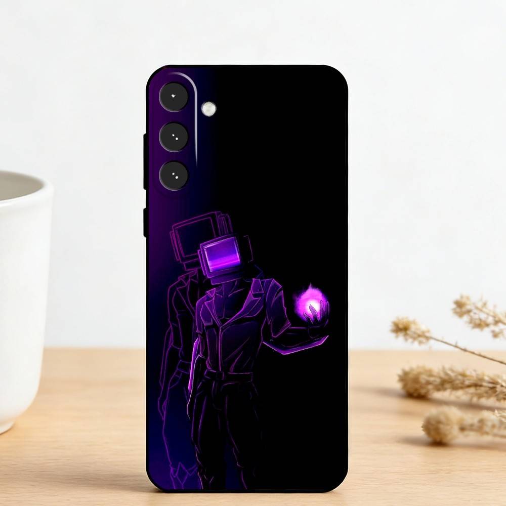 S-Skibidi Toilet T-TV M-Man Phone Case For Samsung Galaxy A73,A72,A71,A70,A53,A52,A51,Others Soft Black Cover