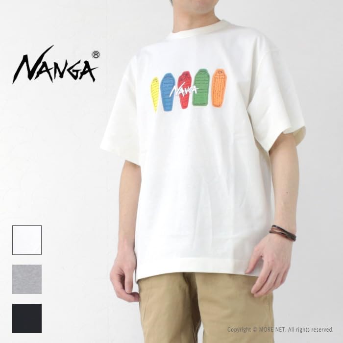NANGA Men's Eco-H SB PT Short Sleeve T-Shirt, White, Size L, N2500-1M023Z