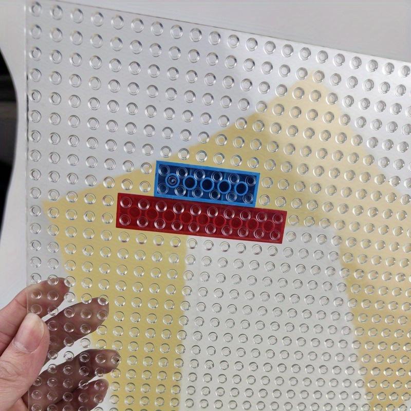 Non-Toxic 3 Pcs Baseplates Transparent Small Particle Building Block Plate Single Side Diy Bricks Abs Plastic Assembly Plate Child Toy