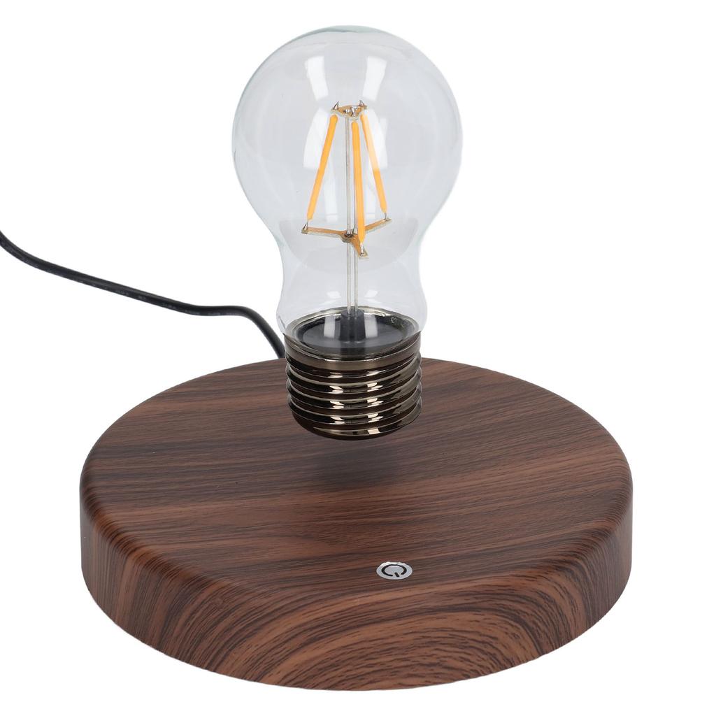 Floating Light Bulb Desk Lamp 360 Degree Rotation Wireless LED Magnetic Levitating Lamp with Base
