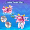 Super Wings 5 Inches Transforming Ellie Transforms from Airplane to Robot in 10 Steps Deformation Anime Action Figures Kid Toys