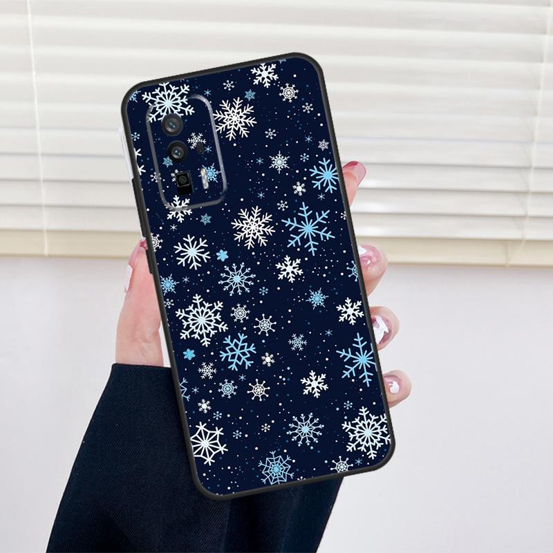 Snow Snowflake Winter Cover For Xiaomi 14 13 15 Ultra 11T 12T 13T 14T Pro POCO X7 Pro X3 X5 X6 M6 F5 F6 Pro Case