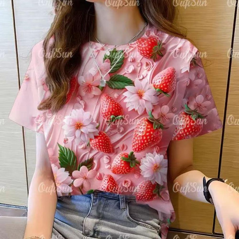 Women s printed short-sleeved T-shirt S